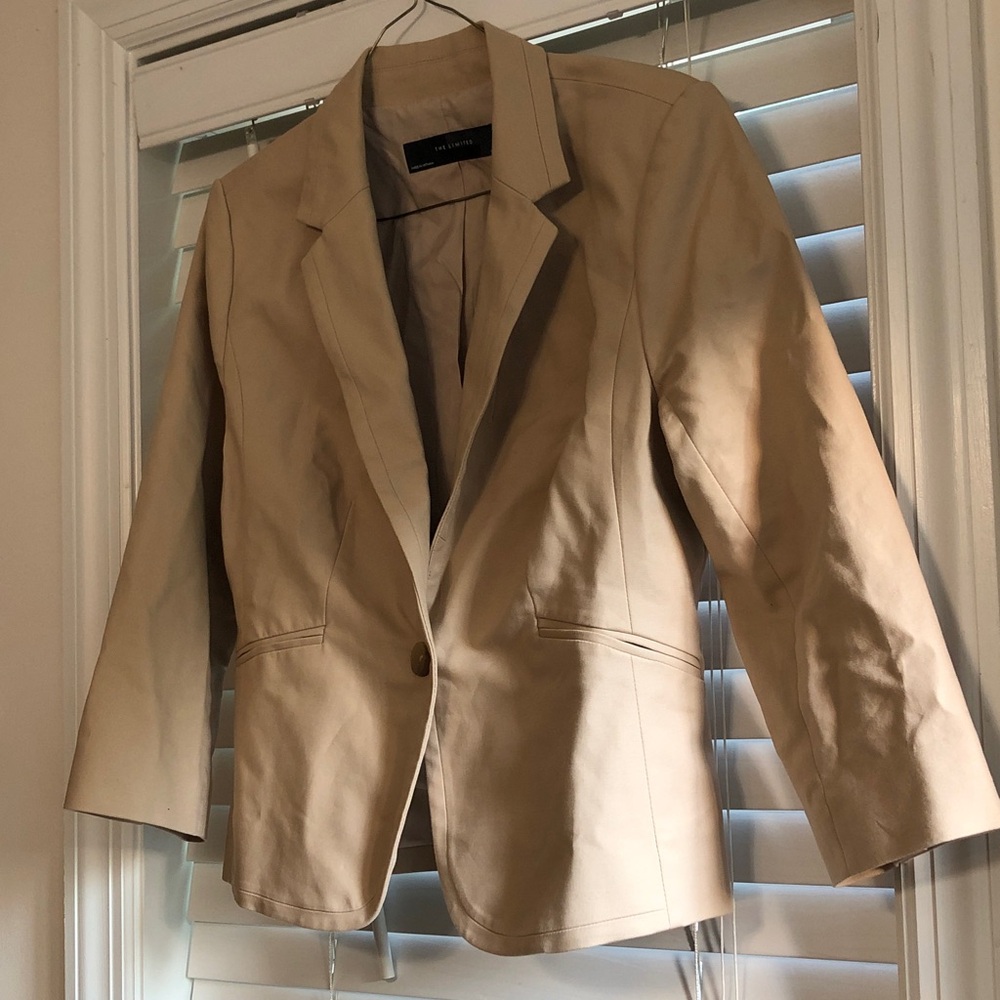The Limited Beige Single-Button Women's Blazer